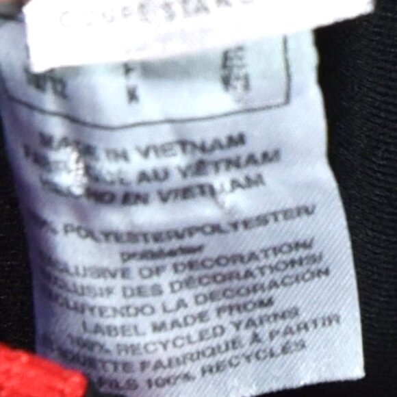 Adidas Track Pants Kids Size M Polyester Black with Red 3-Stripes Joggers - Picture 6 of 7